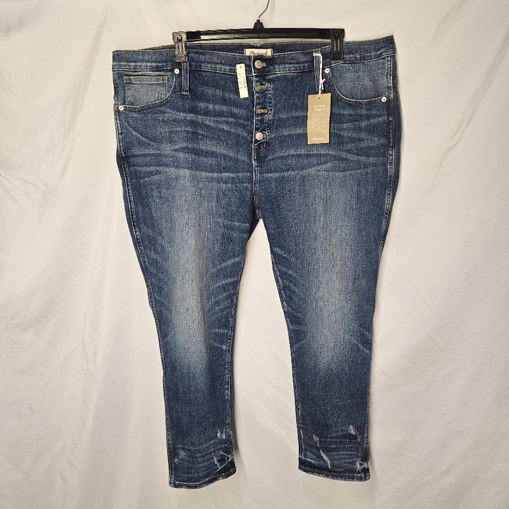Madewell NWT Women's Size 37P Skinny Jeans Button Fly Plus Size